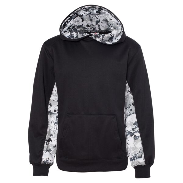 Youth Digital Camo Colorblock Performance Fleece Hooded Sweatshirt Thumbnail