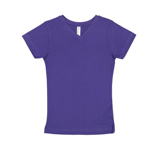 Girls V-Neck Fine Jersey T-Shirt Thumbnail