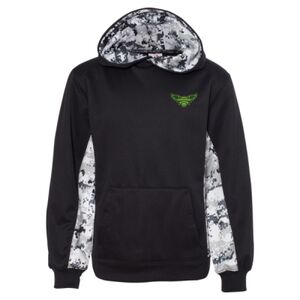 Youth Digital Camo Colorblock Performance Fleece Hooded Sweatshirt Thumbnail