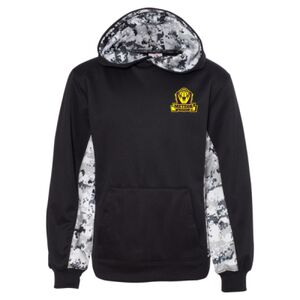 Youth Digital Camo Colorblock Performance Fleece Hooded Sweatshirt Thumbnail