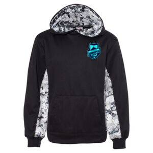 Youth Digital Camo Colorblock Performance Fleece Hooded Sweatshirt Thumbnail