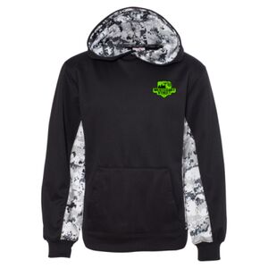 Youth Digital Camo Colorblock Performance Fleece Hooded Sweatshirt Thumbnail