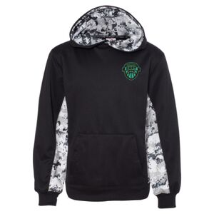 Youth Digital Camo Colorblock Performance Fleece Hooded Sweatshirt Thumbnail
