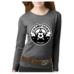 Women's Long Sleeve Premium Jersey Tee Thumbnail