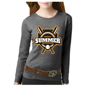 Women's Long Sleeve Premium Jersey Tee Thumbnail