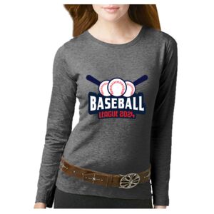 Women's Long Sleeve Premium Jersey Tee Thumbnail