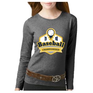 Women's Long Sleeve Premium Jersey Tee Thumbnail
