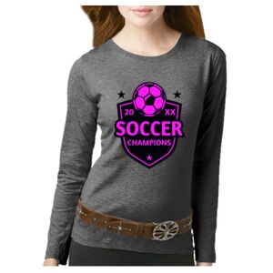 Women's Long Sleeve Premium Jersey Tee Thumbnail