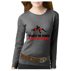 Women's Long Sleeve Premium Jersey Tee Thumbnail