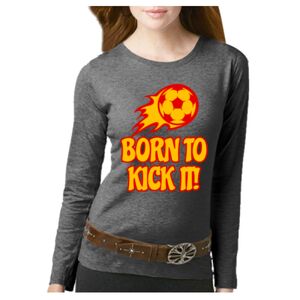 Women's Long Sleeve Premium Jersey Tee Thumbnail