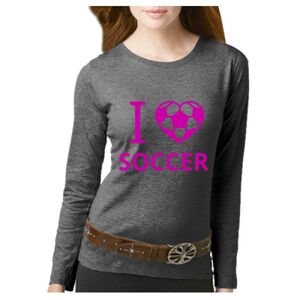 Women's Long Sleeve Premium Jersey Tee Thumbnail