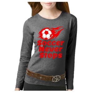 Women's Long Sleeve Premium Jersey Tee Thumbnail