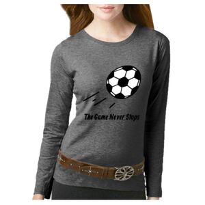 Women's Long Sleeve Premium Jersey Tee Thumbnail