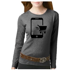 Women's Long Sleeve Premium Jersey Tee Thumbnail