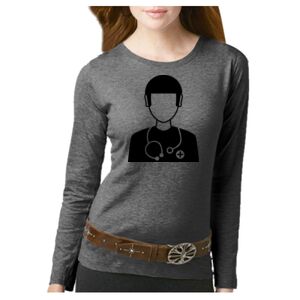 Women's Long Sleeve Premium Jersey Tee Thumbnail